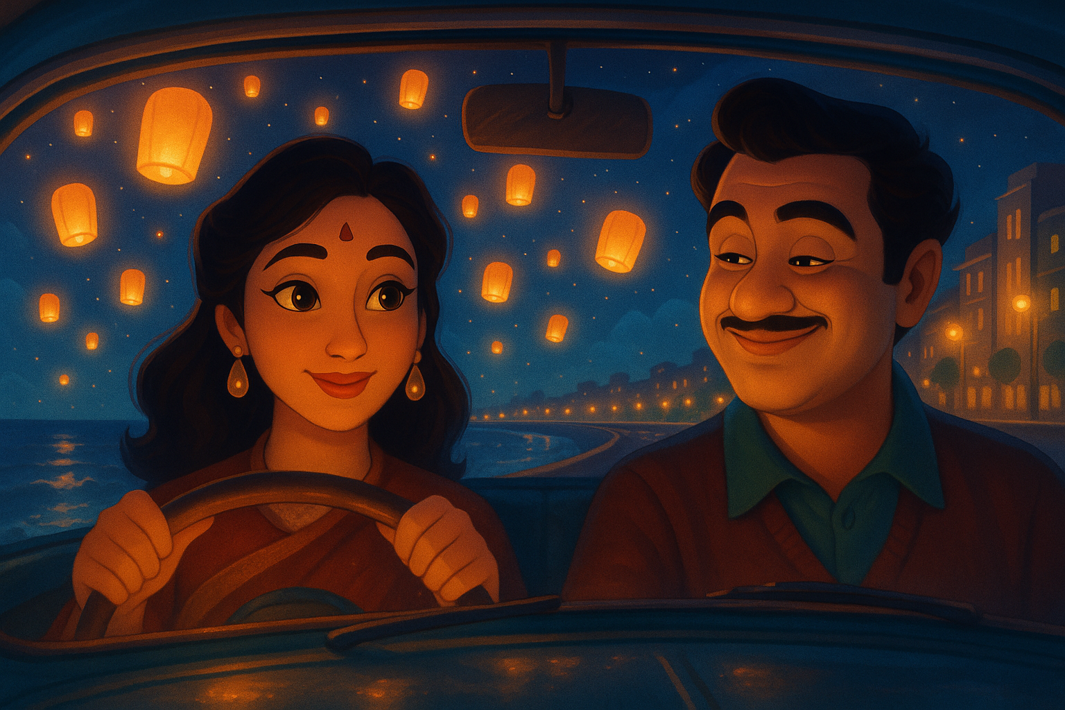 Madhubala and Kishore Kumar